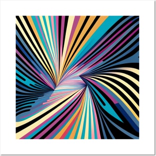 Abstract painting in the style of Bridget Riley Posters and Art